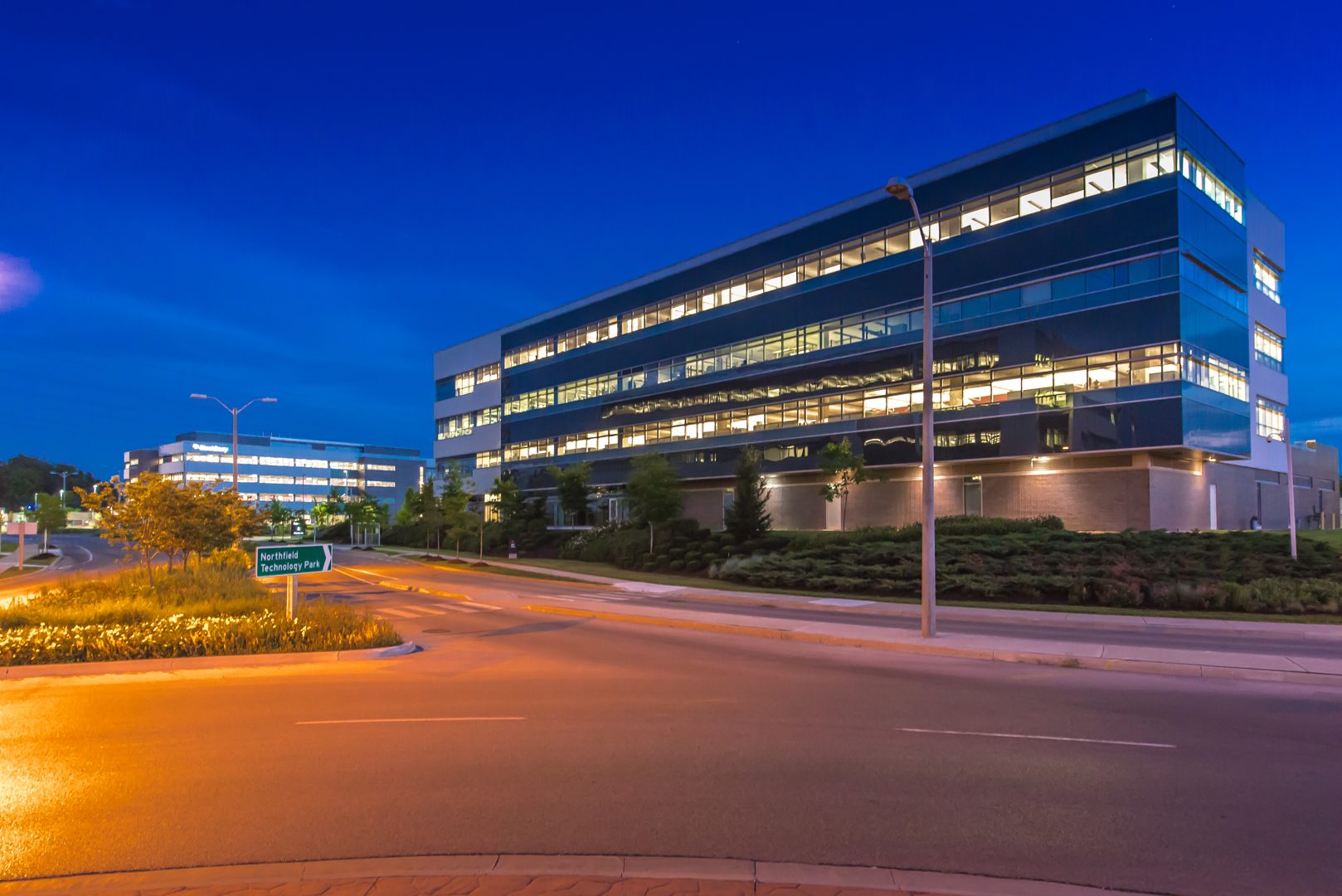SPUR Park campus at night
